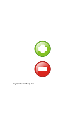 Download free red round green more less icon