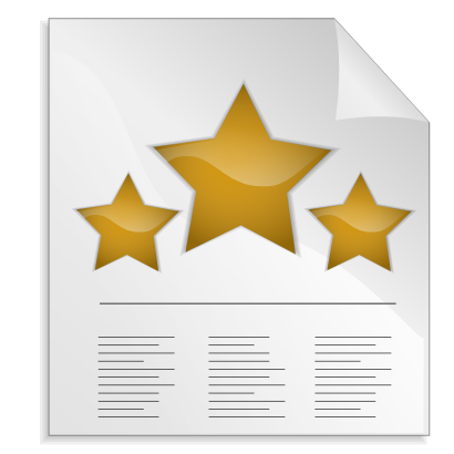 Download free yellow sheet paper star icon