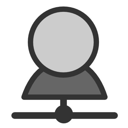 Download free grey round person icon