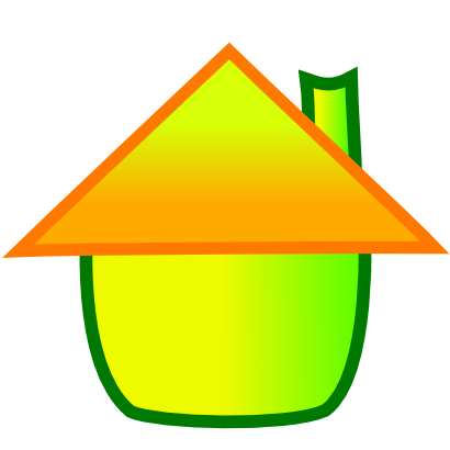Download free orange green house icon