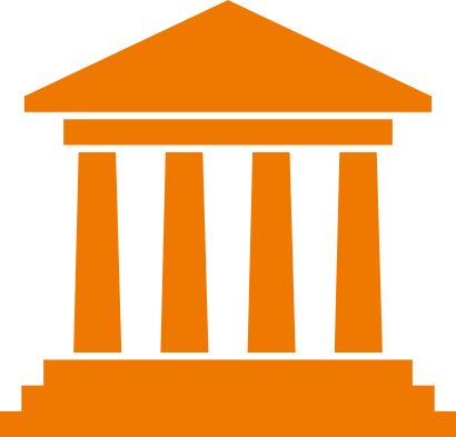 Download free orange house building icon