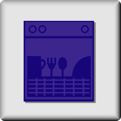 Download free covered dishwasher plate fork cup cooking icon