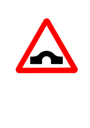 Download free red triangle bridge icon
