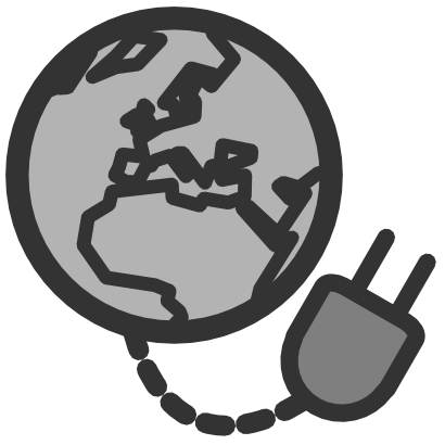 Download free earth grey plug electric electricity planet icon