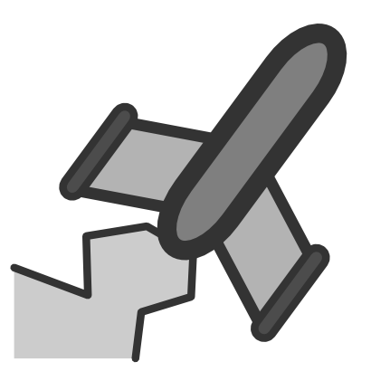 Download free grey plane rocket icon