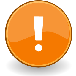 Download free orange round exclamation icon