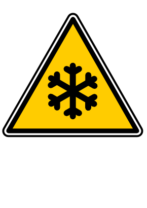Download free orange snow triangle road panel icon