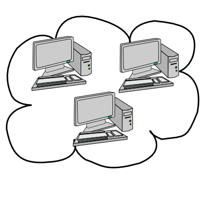 Download free cloud network computer data processing icon