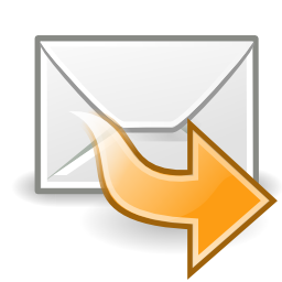 Download free yellow arrow right email message courier mail do follow icon