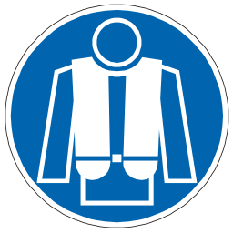 Download free blue round pictogram vest rescue icon