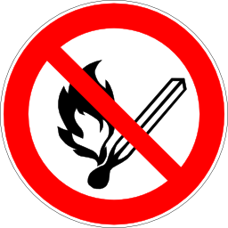Download free red round pictogram prohibited flame icon