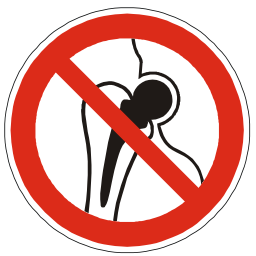 Download free red round pictogram prohibited implant metal icon