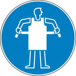 Download free blue round pictogram protection belt human clothing obligation icon