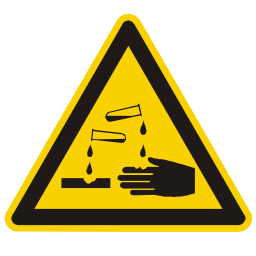 Download free hand alert triangle information attention acid icon