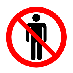 Download free red round pictogram prohibited human icon