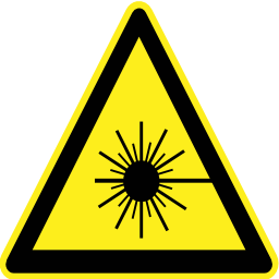 Download free pictogram triangle laser risk icon