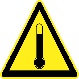 Download free pictogram triangle temperature risk icon