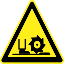 Download free pictogram foot triangle machine risk icon