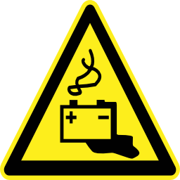Download free pictogram battery triangle risk icon