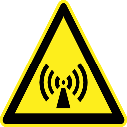 Download free pictogram triangle wave magnetic risk icon