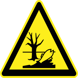 Download free fish pictogram triangle pollution tree risk icon