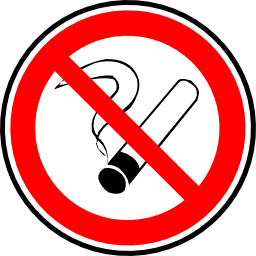 Download free red round prohibited cigarette smoke icon