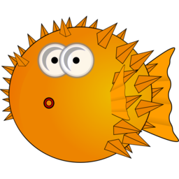 Download free orange fish animal balloon icon