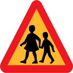 Download free pedestrian triangle child icon