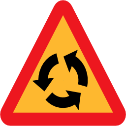 Download free triangle road traffic circle icon