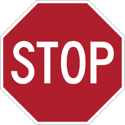 Download free red stop panel icon