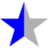 Download free blue grey half star halfback icon
