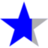 Download free blue star partial icon