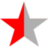 Download free grey red half star halfback icon