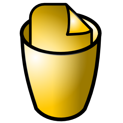 Download free yellow bin icon