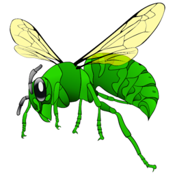 Download free green animal hornet insect icon