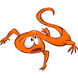 Download free orange animal lizard icon