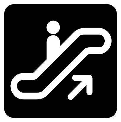 Download free arrow person escalator icon