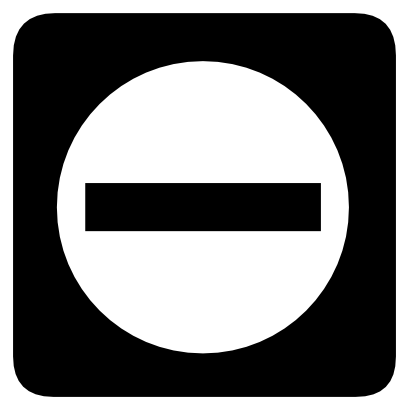 Download free black white direction prohibited icon