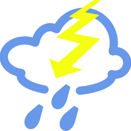 Download free weather cloud rain thunderbolt thunderstorm icon
