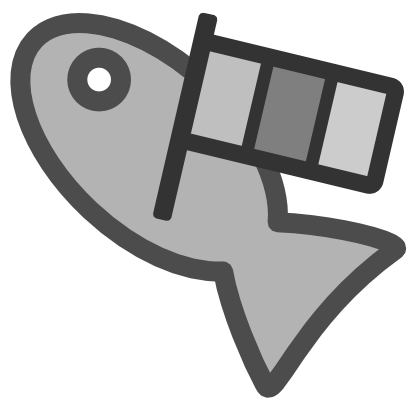 Download free grey fish flag icon
