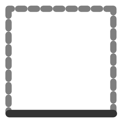 Download free grey square stroke grid icon