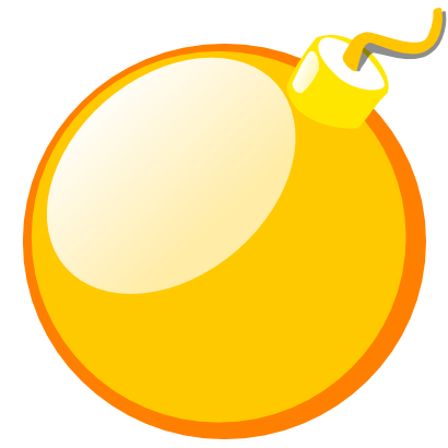 Download free orange billiard ball bomb icon