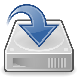 Download free blue document arrow save record icon