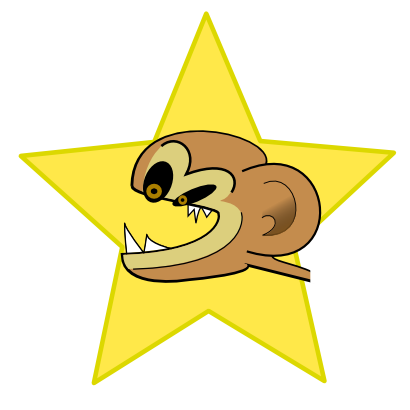 Download free monkey star icon