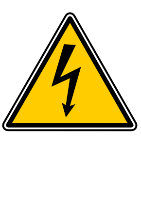Download free triangle electricity panel danger icon