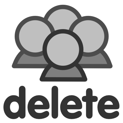 Download free grey delete person icon