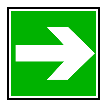 Download free arrow right green square icon