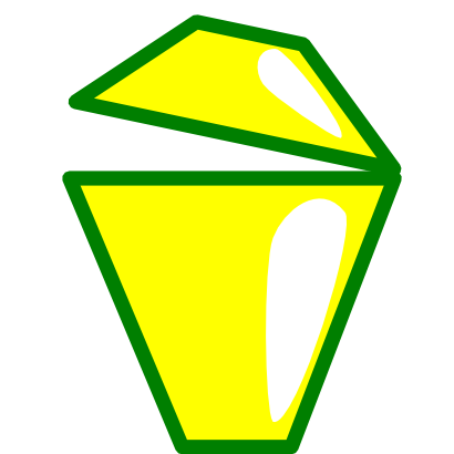 Download free yellow trash bin icon