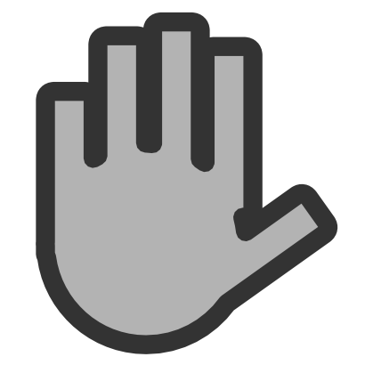 Download free grey hand icon