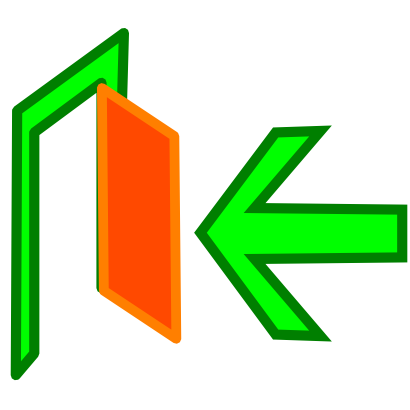 Download free arrow green left door icon